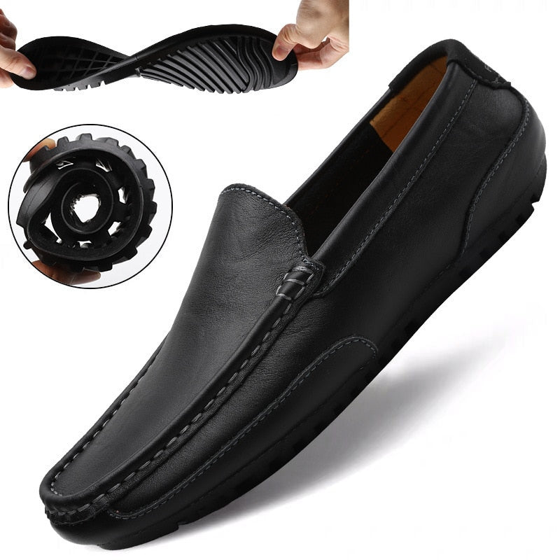 Leather Casual Slip-on Loafers