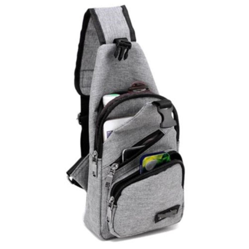 Waterproof - Canvas USB Outdoor Shoulder Bag
