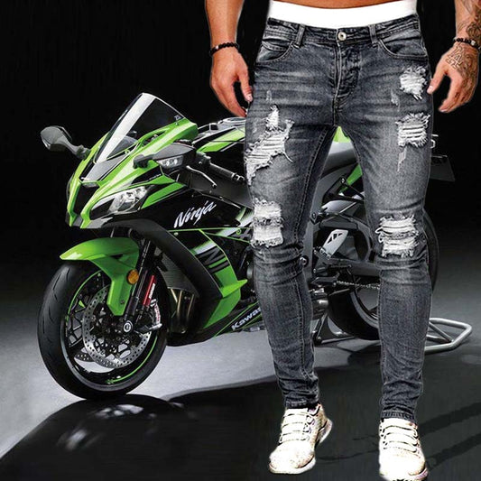 Ripped Denim Skinny Jeans