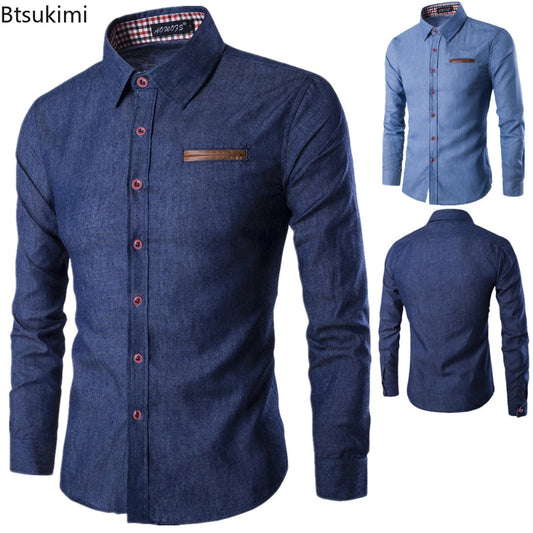 Long-Sleeve Denim Shirt